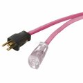 American Imaginations 1181.1 in. Pink Plastic Lighted Single Outlet Cable AI-37227